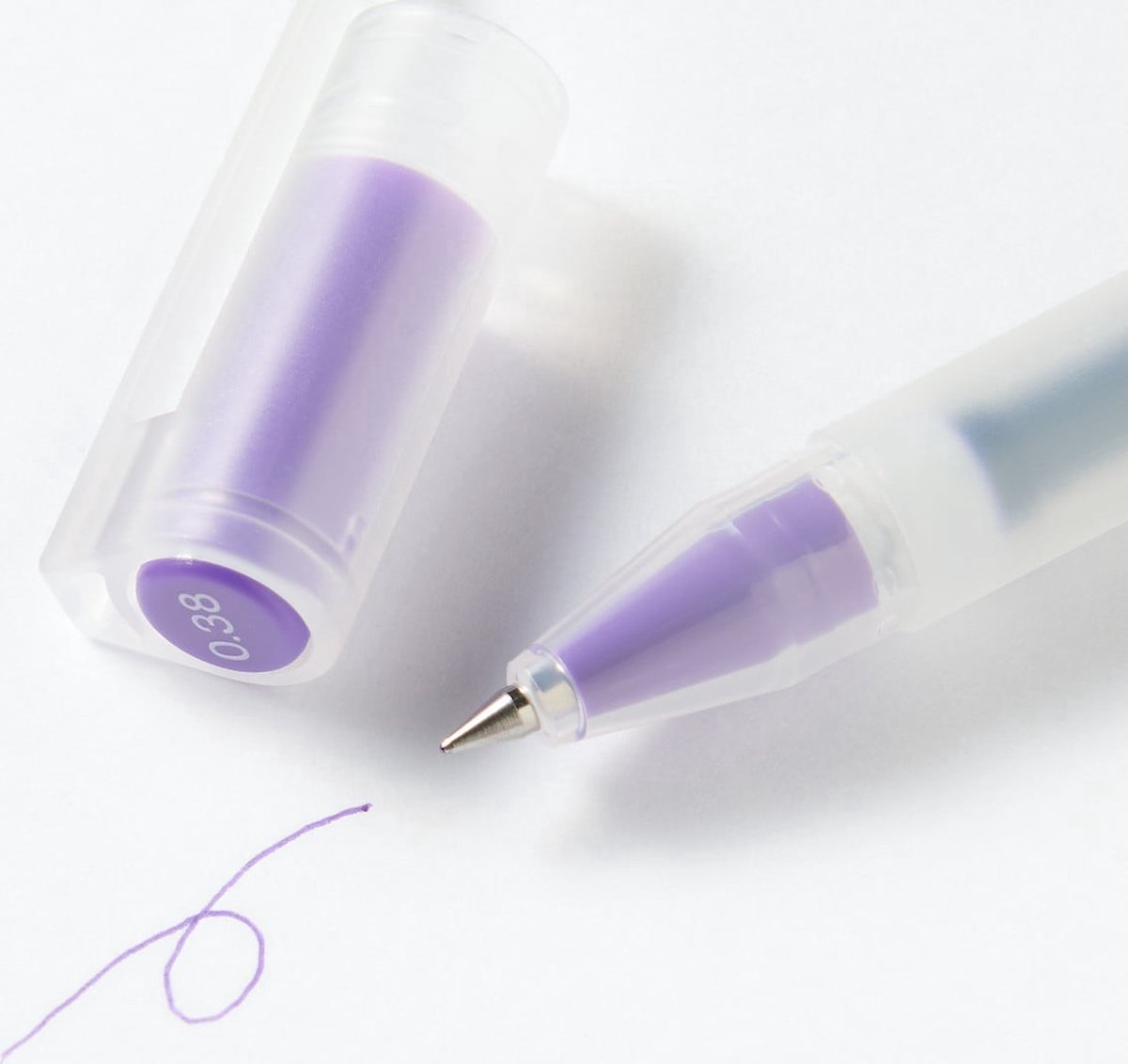 Muji Gel Pen Kleur Inkt Paars 0.38mm + 1 Reserve Vulling Refill