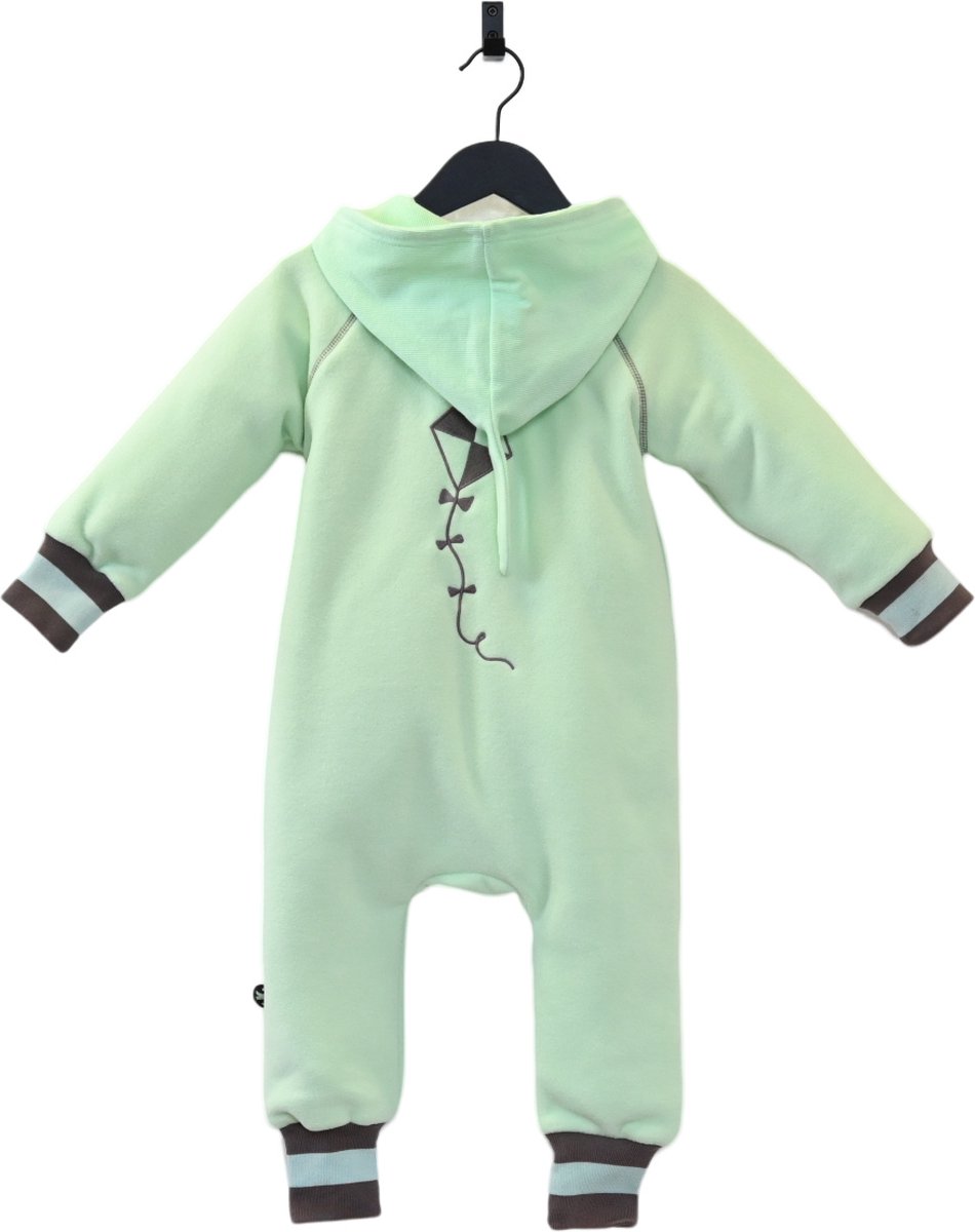 Ducksday - Fleecepak - Onesie voor kinderen - unisex - muntgroen/taupe — afbeelding 2