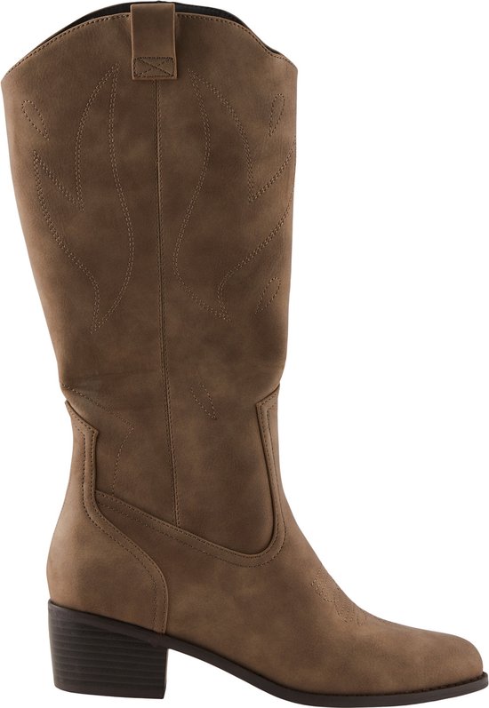 PIECES PCJOHANNE HIGH WESTERN BOOT Dames Laarzen - Maat 41 | bol.com