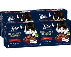 4x Felix - Heerlijke Reepjes Farm Selectie in Saus - Kattenvoer - 12x80g