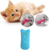 Catnip knuffeldier|Katten-speelgoed|Kattenkruid|Knuffeldier|Blauw