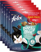 5x Felix Party Mix - Seaside Mix - Snacks pour chat - 200g