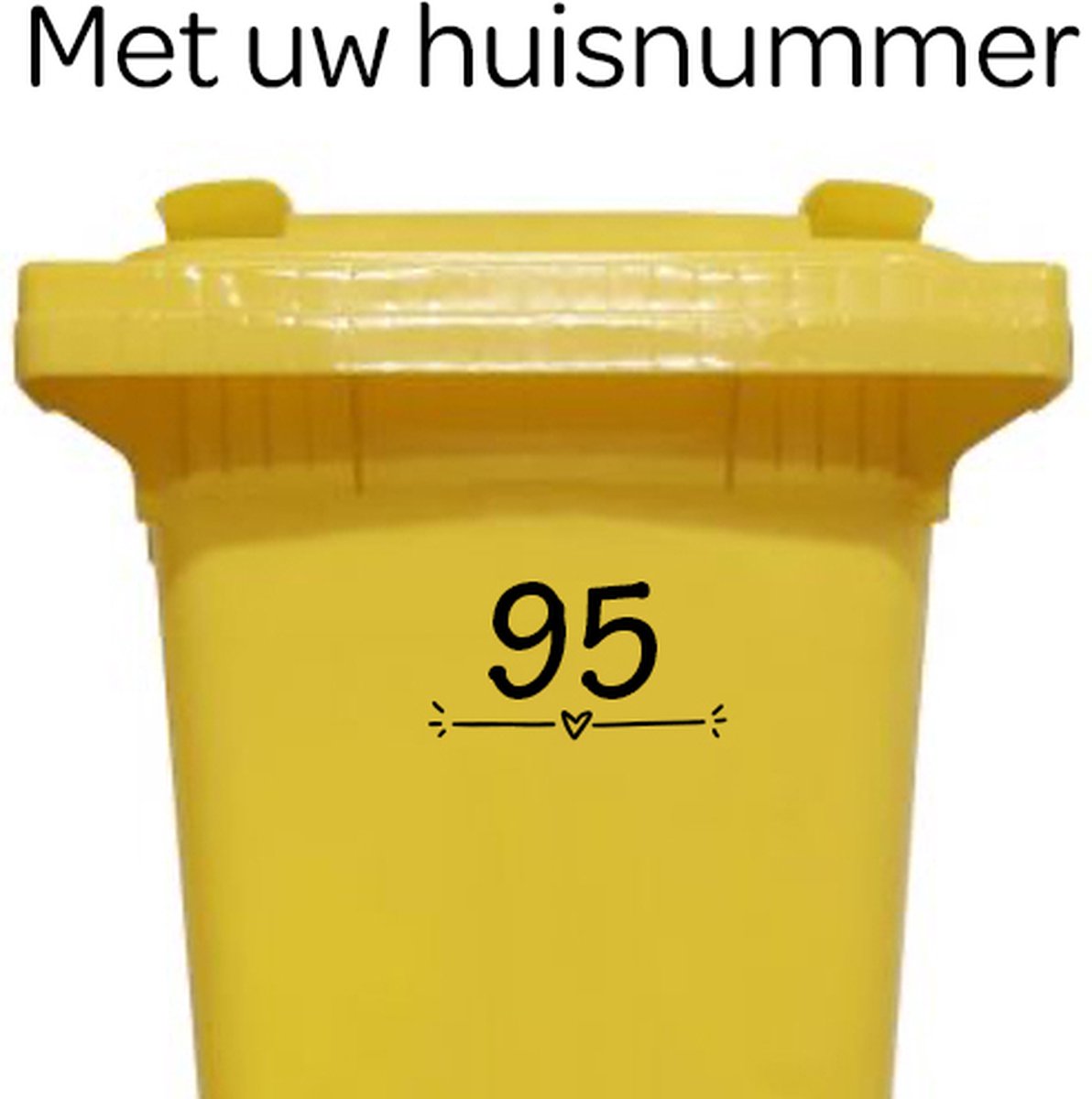 Klikosticker - met uw huisnummer - zwart - weerbestendig - brievenbus sticker - containersticker - 14 cm x 21 cm - vuilnisbaksticker