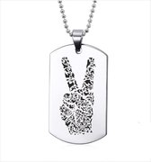 Ketting RVS - Peace