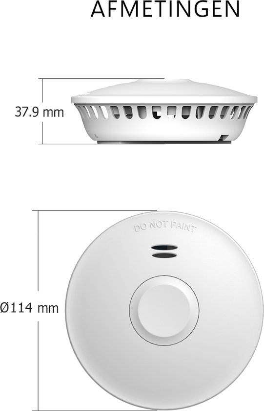 ELRO FZ5010R 2 stuks draadloze rookmelders met 10 jaar batterij, voldoet aan de Europese norm EN14604