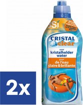 BSI - Cristal Clear - Kristalhelder water - Tegen groen water - Verminderd chloorgebruik - 2 x 1 L - Voor hygiënisch en helder zwembadwater