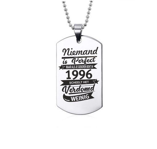 Ketting RVS - Niemand Is Perfect - Tandarts