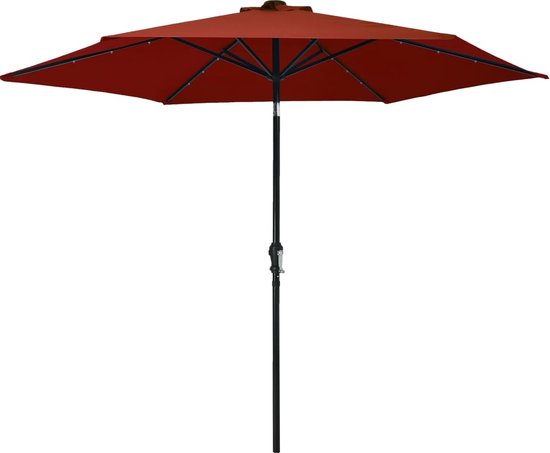 Parasol met LED verlichting 2.7 m - Kantelbaar Knikbaar - 32