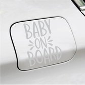 Autocollant pour pare-chocs - Bébé à bord - 13 X 10 - Grijs clair