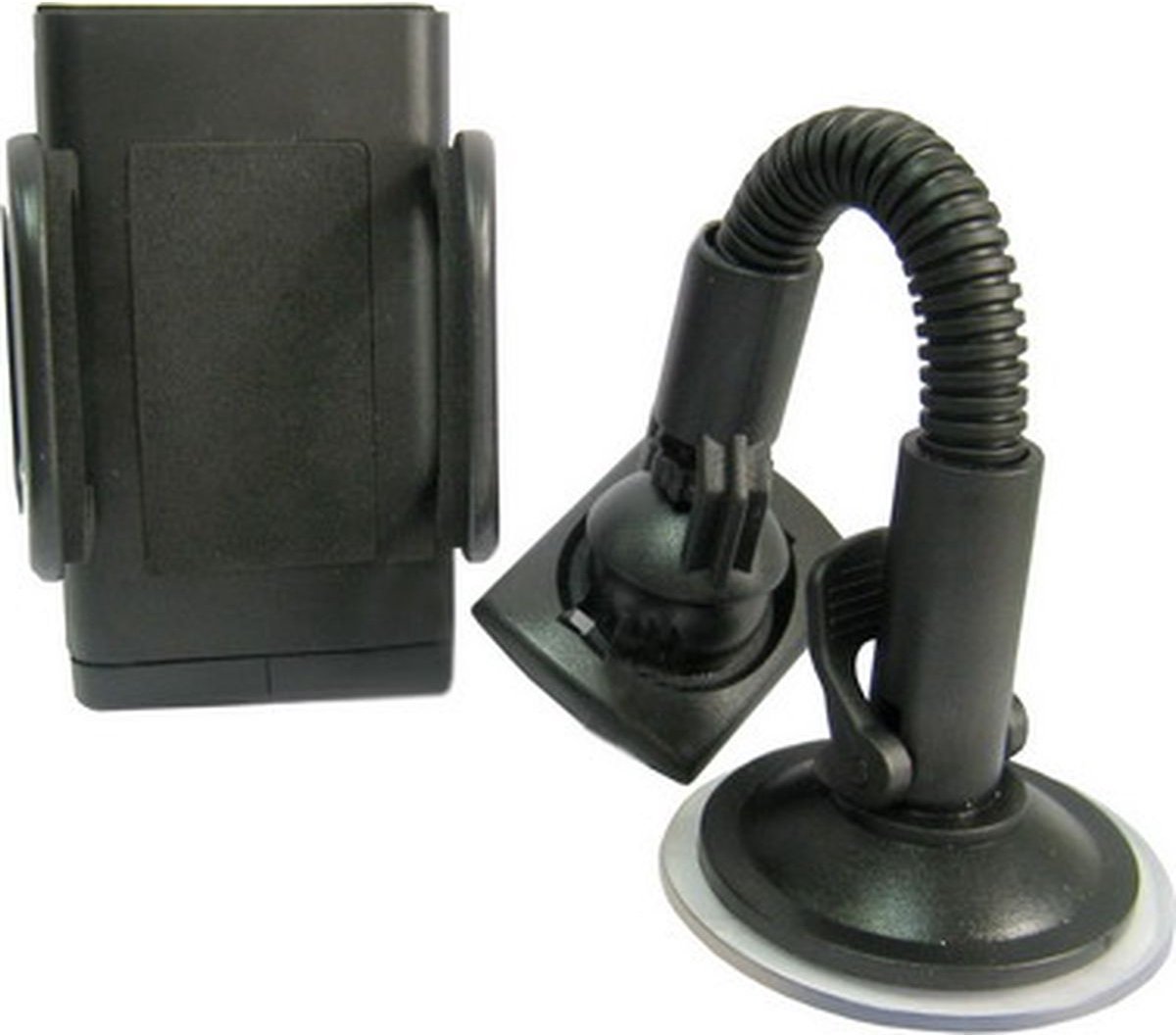 Mobigear Basics Zuignap Telefoonhouder Auto met Klem - Zwart