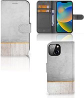 Smartphone Hoesje Apple iPhone 14 Magnet Case Cadeau voor Vader Wood Concrete