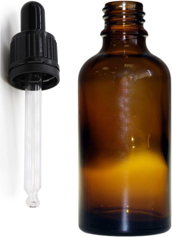 Flacons à pipette en Verres - 50 ml - 5 pièces - Aromathérapie