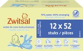Bol.com Zwitsal Water & Care Billendoekjes met zachte Zwitsal geur - 624 doekjes - Voordeelverpakking aanbieding