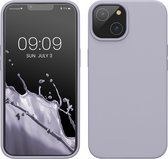 kwmobile telefoonhoesje geschikt voor Apple iPhone 14 - Hoesje met siliconen coating - Smartphone case in pastel-lavendel