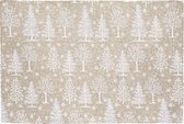 Set de Table de Noël Toile de Jute Lot de 4 - Napperon - 30 x 45 cm - Sapins de Noël Witte - Décoration de Fête