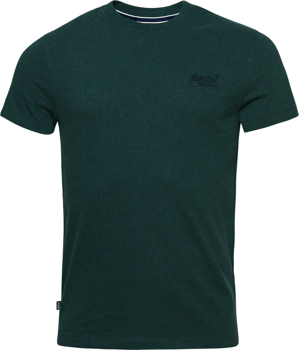 Superdry Heren tshirt Geborduurd Vintage Logo-T-shirt van biologisch katoen Groen