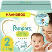 Pampers Premium Protection Couches Taille 2 – 208 Couches Boîte Mensuelle XL