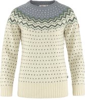 Fjallraven Ovik Knit Sweater Women - Outdoortrui - Dames - Wit/Grijs/Groen - Maat S