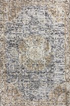 Aledin Carpets Maymana - Vintage - Vloerkleed 200x300 CM - Laagpolig - Creme - Bruin - Woonkamer Tapijt