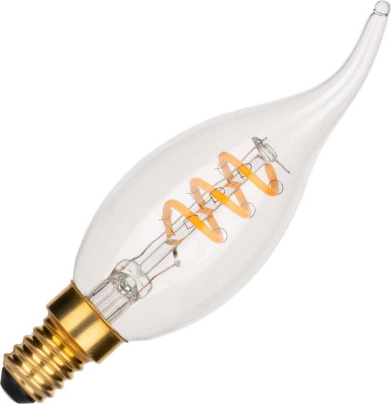 Bailey LED lamp filament spiraled helder kaars windstoot E14 3W 190lm 2200K dimbaar (144333)