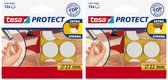 Tesa protect vilt wit - rond - zelfklevend - beschermend - 22 mm - 2 x 12 stuks