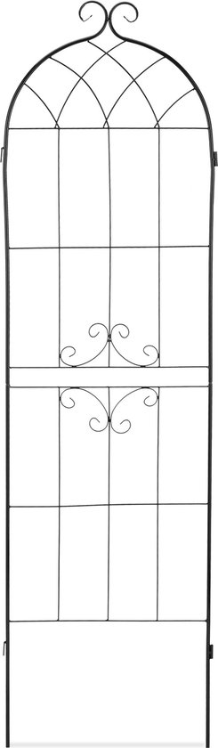 Relaxdays Rankgitter, 2er Set, HxB 220 x 50 cm, Metall, Rankhilfe für Kletterpflanzen, freistehend, zum Stecken, schwarz Relaxdays Rankgitter, 2er Set, HxB 220 x 50 cm, Metall, Rankhilfe für Kletterpflanzen, freistehend, zum Stecken, schwarz