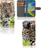 GSM Hoesje iPhone 14 Pro Beschermhoesje met foto Baby Luipaard