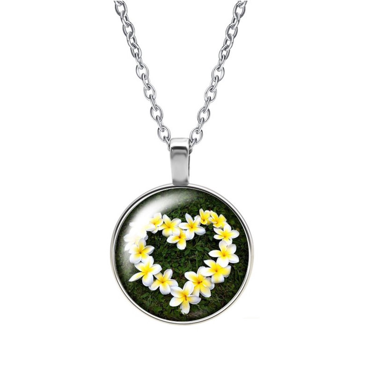 Ketting Glas - Bloemen