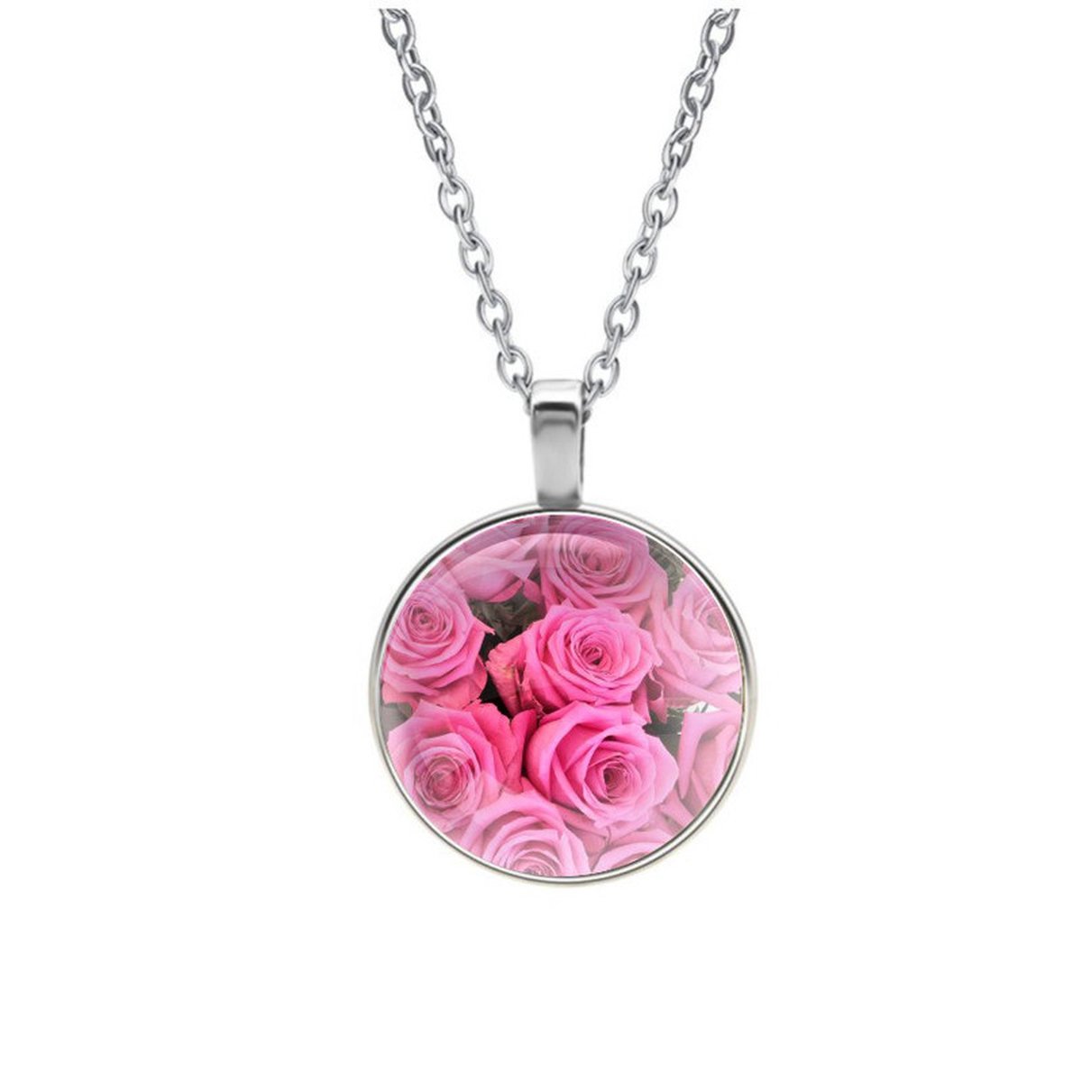 Ketting Glas - Rozen