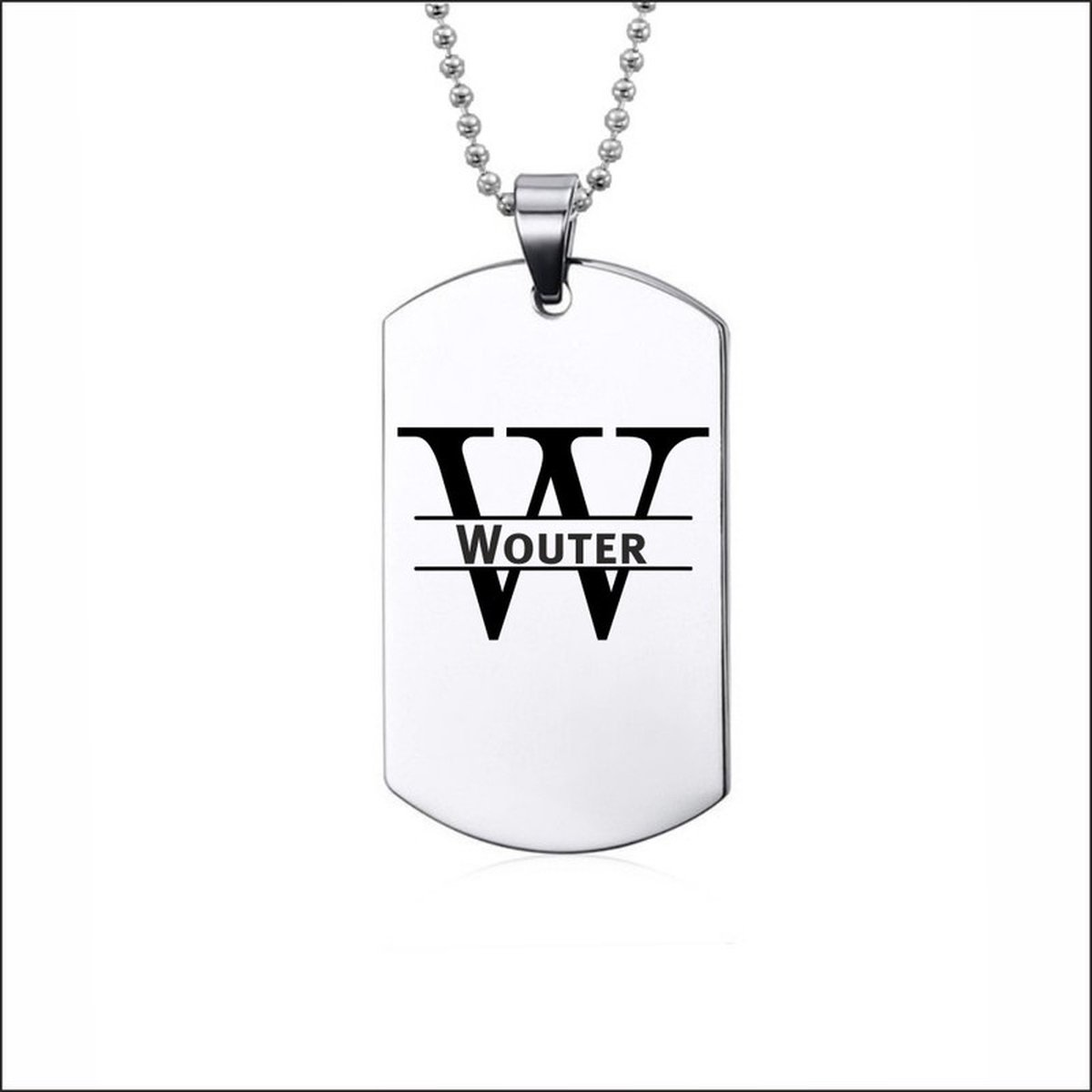 Ketting RVS Met Naam -  Wouter