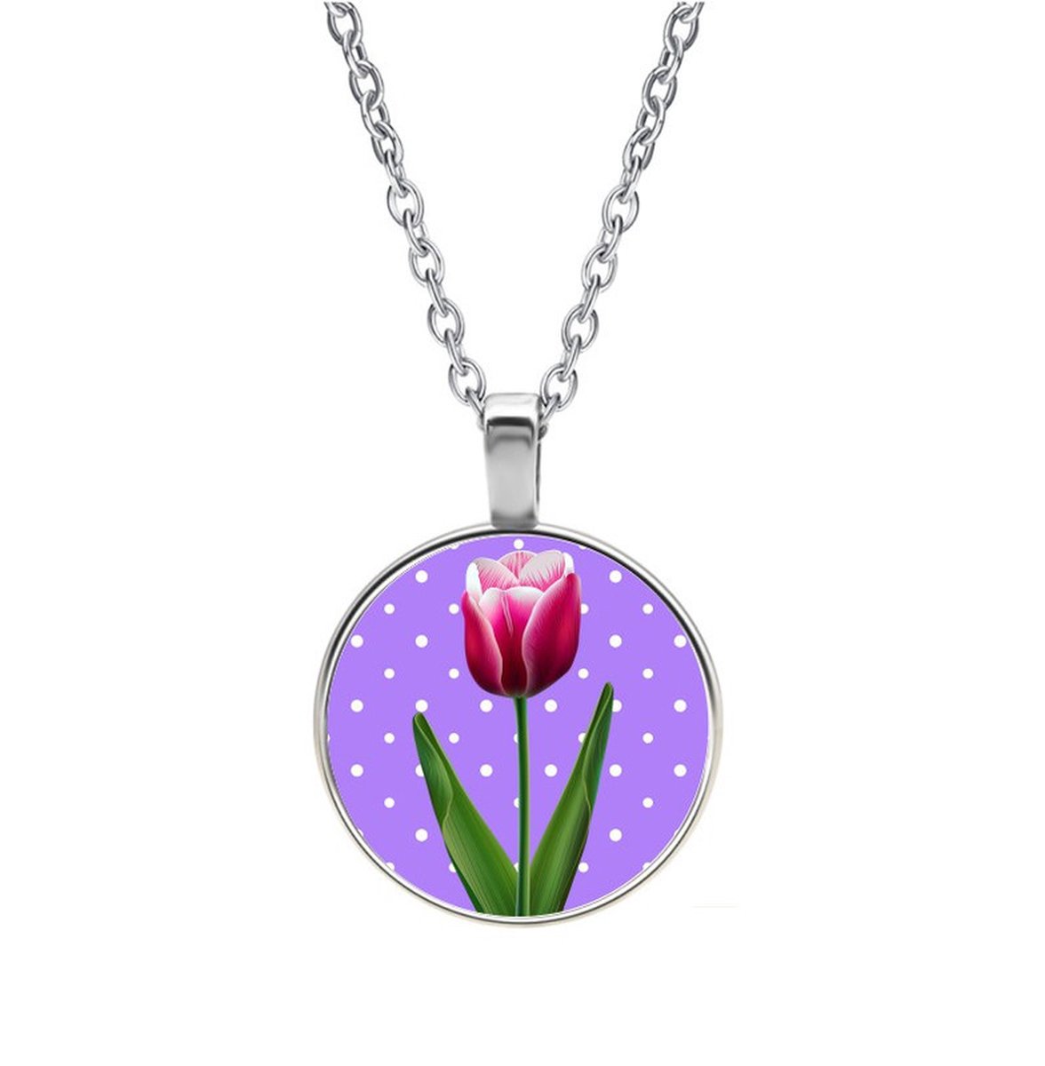 Ketting Glas - Tulp
