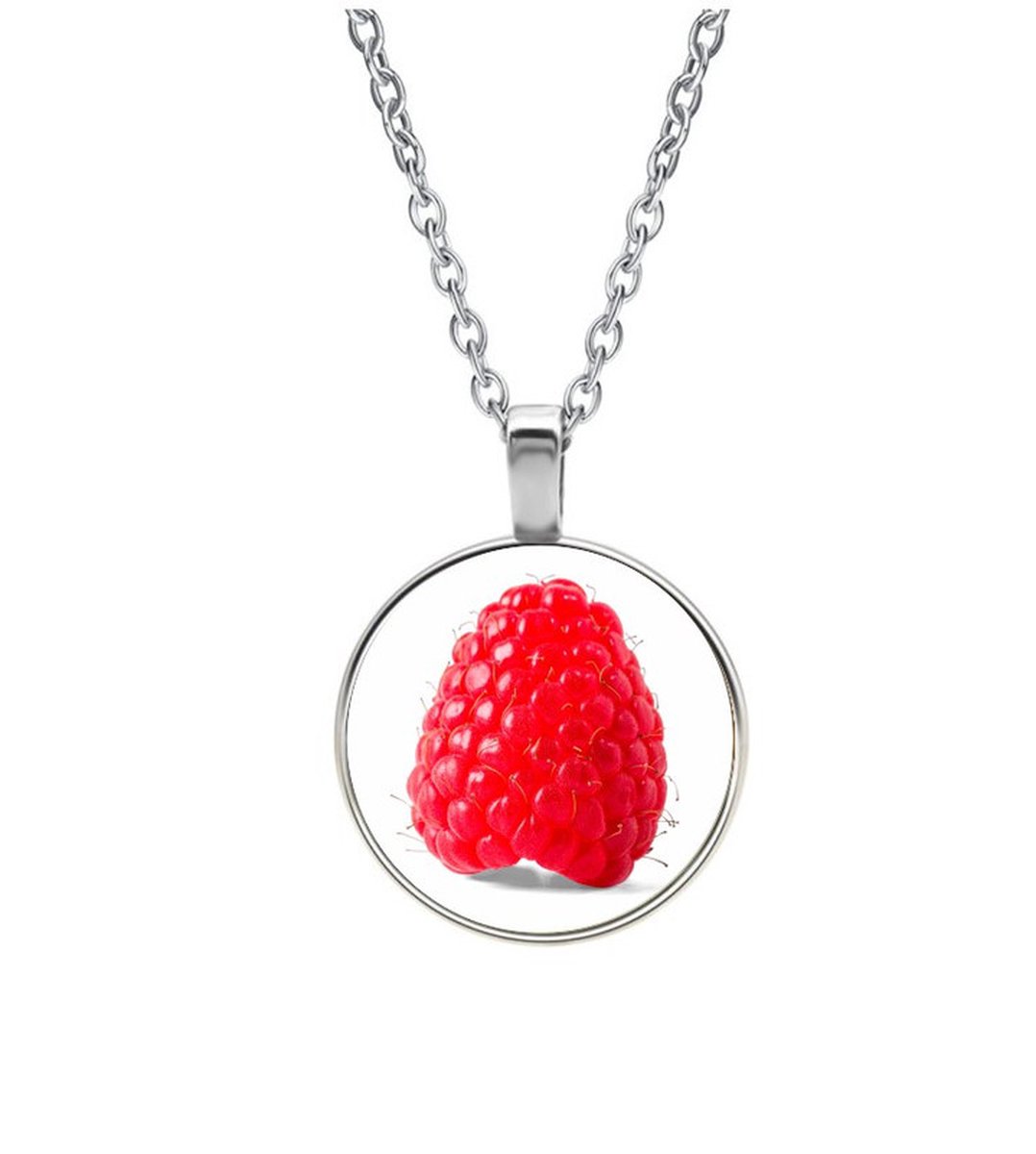 Ketting Glas - Framboos