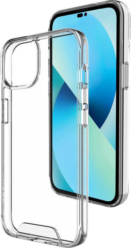 Coque pour iPhone 14 - Coque rigide pour iPhone 14 avec couverture arrière transparente