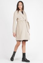 BETTY - Manteau de grossesse avec ceinture en tissu crème XS