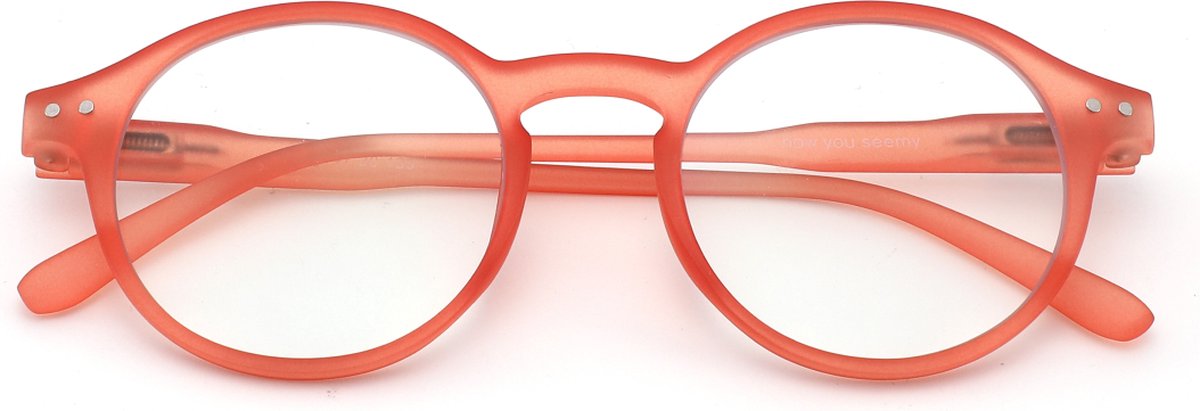 Seemy Computerbril - Classic - Blauw Licht Filter Bril - Salmon Red