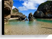 WallClassics - Toile - Rochers dans la mer - Photo sur toile 40x30 cm (Décoration murale )