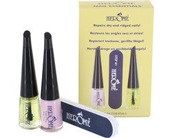 Herôme Herome 3 in 1 Manicure met Base Coat, Nagelvijl en Voedende Nagelolie – Nagelverzorging voor Egale en Flexibele Nagels
