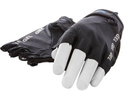 Lycra handschoen Mirage met gelpads maat L - zwart/zwart