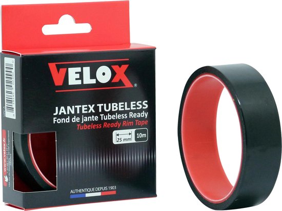 Foto: Velox velgtape vtt tubeless ready 25 mm 10 meter zwart