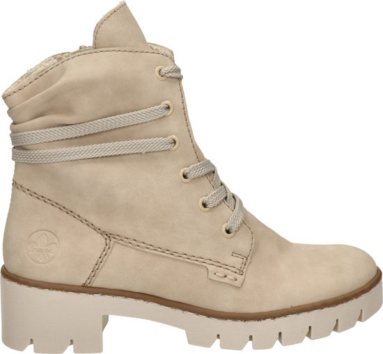 Rieker Veterboots Beige Nubuck 172207 - Dames - Maat 37