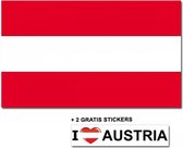 Oostenrijkse vlag + 2 gratis stickers