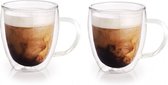 6x Dubbelwandige theeglazen/koffieglazen 240 ml - 20 cl - Thee/koffie drinken - Glazen voor thee en koffie