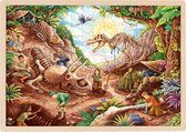 Puzzel: OPGRAAFSITE DINOS 46,5x33x1cm, 192-delig, hout, 4+