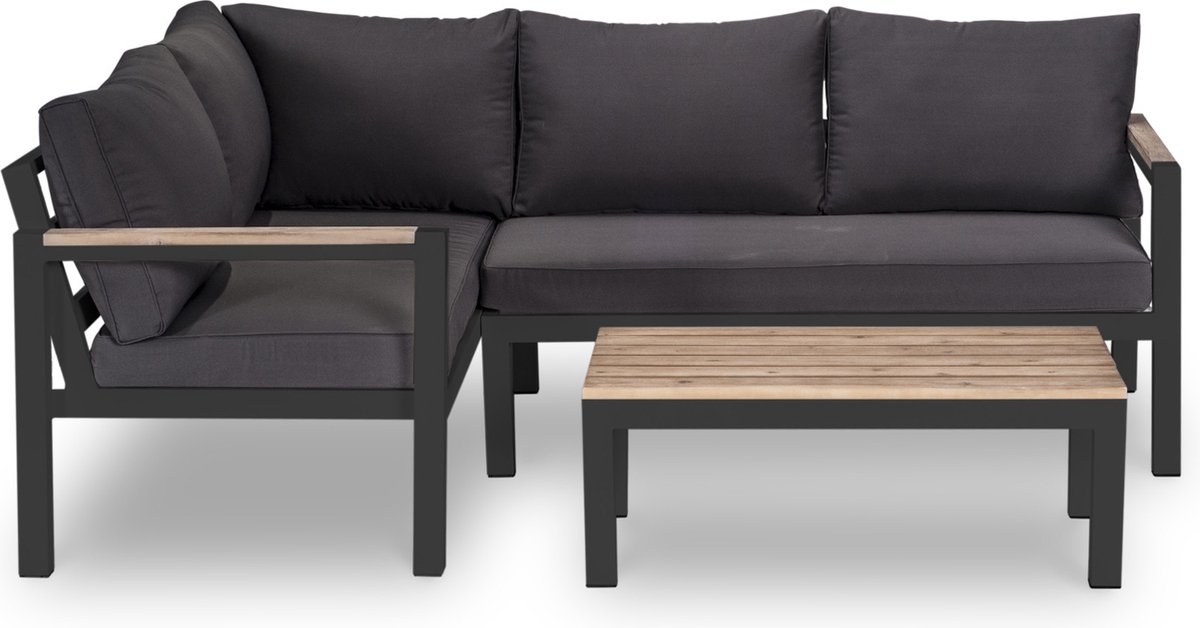 Mondial Living Loungeset Firenza - Hoekset incl. Acacia Houten Tafel