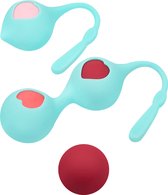 EIS, liefdesballen, 'lieve set liefdesballen', Ø 3.5 cm, huidvriendelijke siliconen, inclusief lus, mint