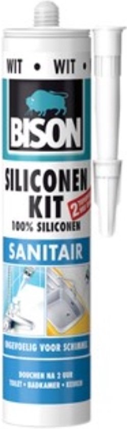 Bison Siliconenkit Sanitair Koker -  Wit - 310 ml - Bison