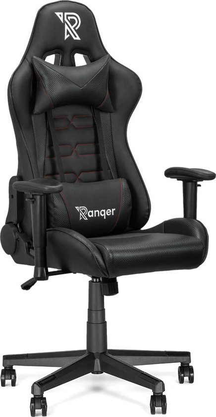 Ranqer Felix Carbon Gamestoel - Gaming Chair - Ergonomische Bureaustoel - Gaming stoel - Zwart