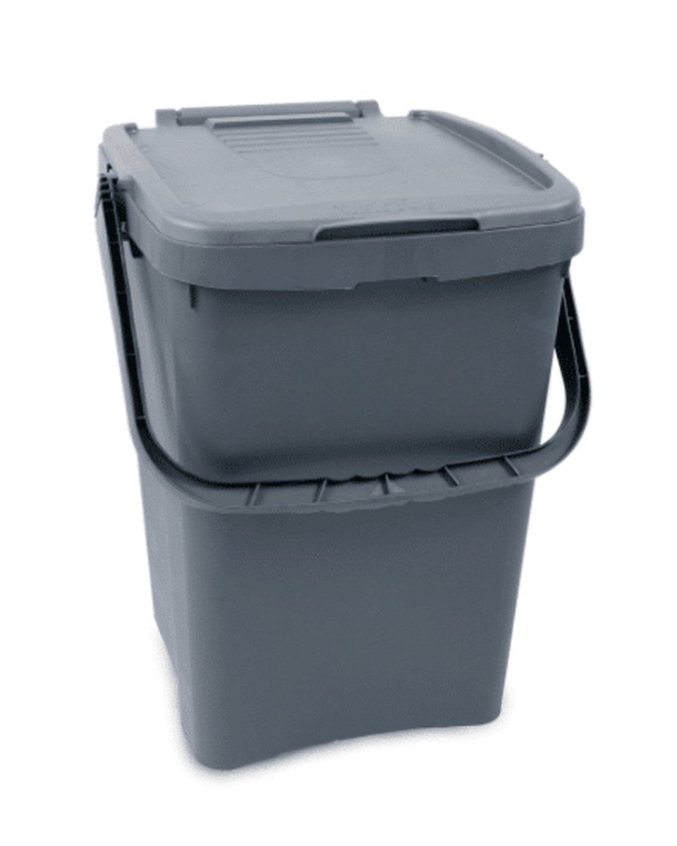 Ecoplus 50 liter afvalemmer grijs - afvalscheidingsbak - sorteerbak - afvalbak