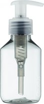 Lege plastic fles 100 ml PET transparant - met transparant pomp - set van 10 stuks - navulbaar - leeg