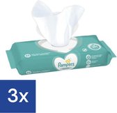 Pampers Baby Wipes Sensitive - sans parfum - 156 lingettes (3x52)